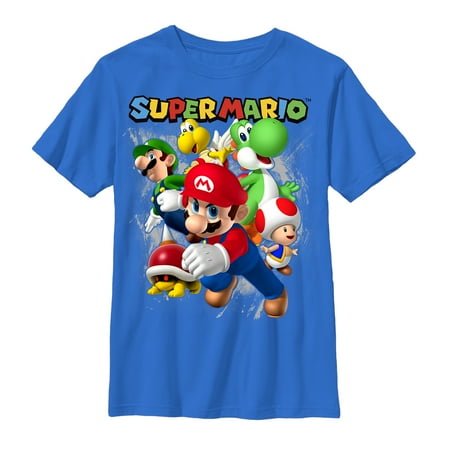 Mario T-shirt Tee - Nintendo Boys' Mario Let's Go T-Shirt