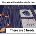 thumbnail image 5 of Advancent Cortina de puerta con cuentas de cristal y hilo plateado para decoración de sala de estar o partición, ideal para bodas. Conjuntos de muebles de sala de estar blanco 1*2 m, 5 of 5