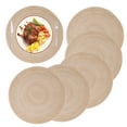 thumbnail image 1 of Juego de 6 manteles redondos de algodón para comedor, 14 pulgadas, tejidos de fácil lavado para cocina, mesa de comedor y decoración de fiestas, 1 of 7