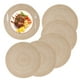 thumbnail image 1 of Juego de 6 manteles redondos de algodón para comedor, 14 pulgadas, tejidos de fácil lavado para cocina, mesa de comedor y decoración de fiestas, 1 of 7