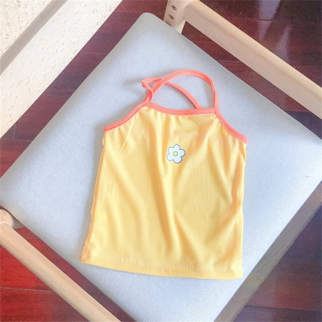 Girls Tops Camisole for Daily Wear and Beach - Cute Cartoon Print Toddler Undershirt for Girls