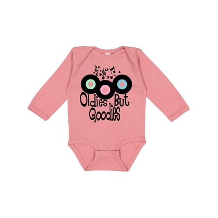 

Inktastic Oldies but Goodies Records and Music Notes Boys or Girls Long Sleeve Baby Bodysuit