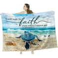 thumbnail image 2 of Sea Turtle Blanket Turtle Gifts Beach Ocean Nautical Throw Blanket for Kids Adults Super Warm Soft Cozy Plush Fleece Flannel Blanket for Sofa Couch Bed 40"x50", 2 of 6