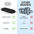 thumbnail image 2 of Alpine Cuisine Nonstick Oval Comal Griddle 17.5x8-Inch - Black Carbon Steel Tortilla Comal with Single Handle - Durable, Heavy Duty Comal for Cooking - Even-Heating, 2 of 8