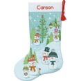 thumbnail image 4 of Dimensions Counted Cross Stitch Kit 16" Long-Snowman Family Stocking (14 Count), 4 of 5