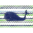 thumbnail image 2 of "Navy Whale" Painting Print on Wrapped Canvas, 2 of 5