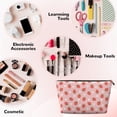 thumbnail image 3 of Picia Strawberry Printed Leather Travel Toiletry Bag,Cosmetic Organizer, Makeup Travel Bag, Durable Travel Pouch, Compact Toiletry Bag, Travel Accessories, 3 of 6