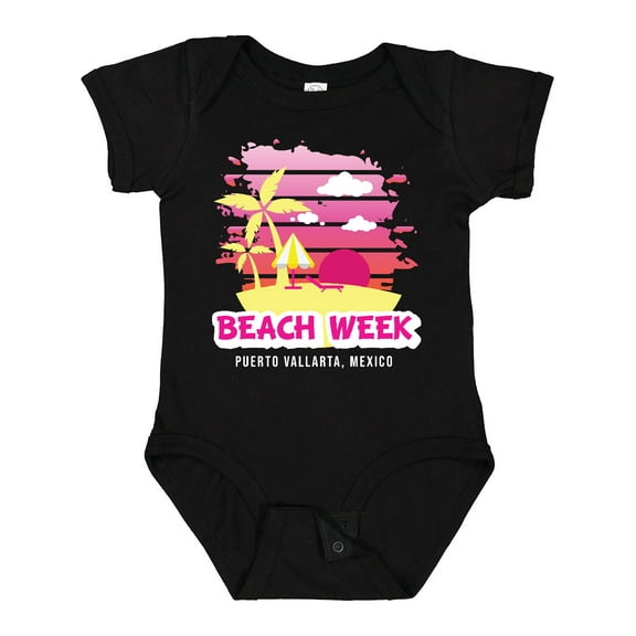 Inktastic Beach Week Puerto Vallarta Mexico with Palm Trees Girls Baby Bodysuit