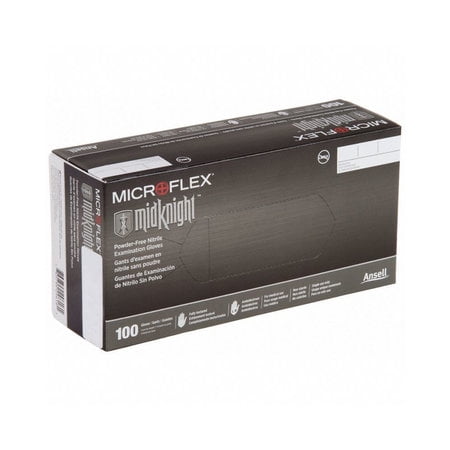 Microflex MK296XL Midknight Black Nitrile Powder-Free Gloves-Extra Large-Case 