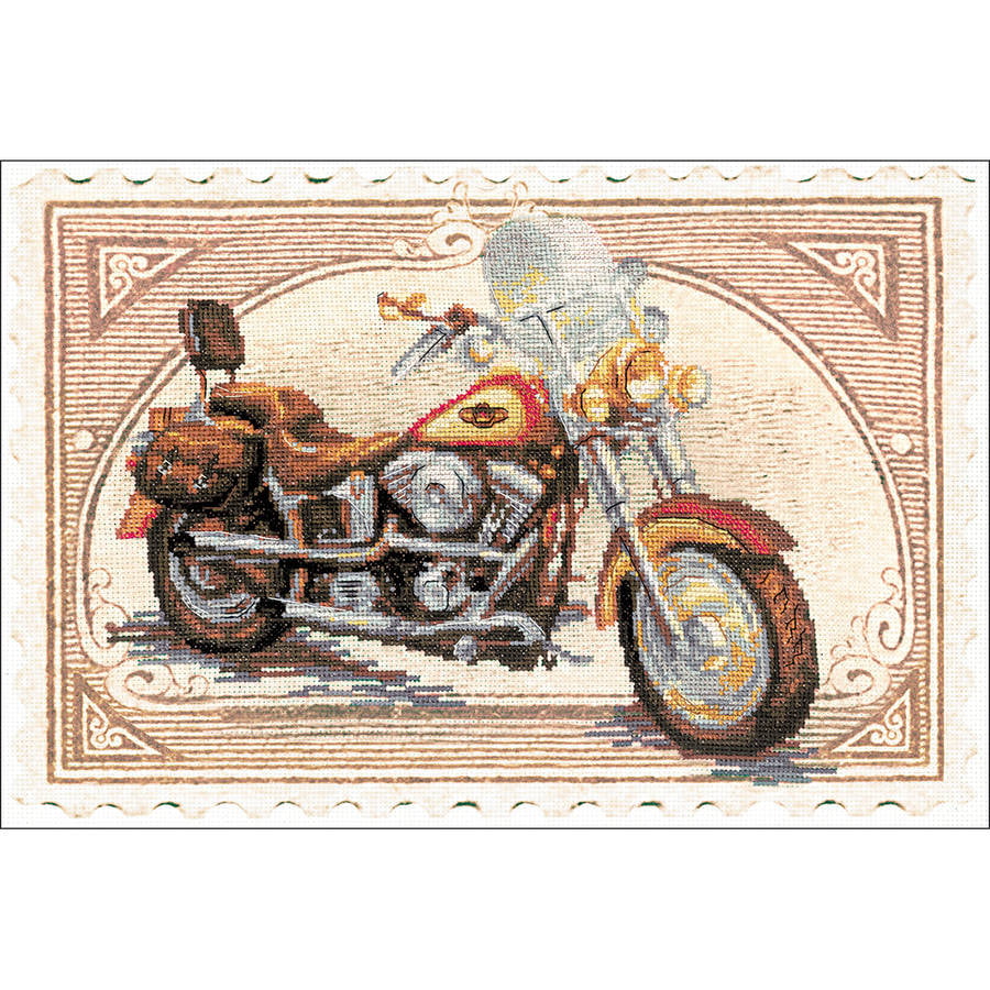 Harley Motors Stamped Cross Stitch Kit 12 X 16