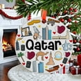 thumbnail image 2 of Qatar Christmas Ornament, Ceramic/Acrylic Ornament, Holiday Festival Ornament, Gift for Mom, Romantic Valentine Decoration, 2025 Edition, Holiday Tree Decoration, 2 of 5