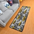thumbnail image 6 of Yellow Flower Sketch 72x24" Runner Rug, Non-Slip Memory Foam Cushion, Anti-Crease for Hallways and Bedrooms, 6 of 7