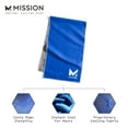 thumbnail image 5 of (2 pack) MISSION Original Cooling Sports Towel Evaporative Cool Technology Cooling Towel, 10” x 33”, Blue, 5 of 7