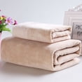 thumbnail image 2 of Albornoz cálido de fibra superfina para mujer + toalla de ducha SPA conjunto de baño caqui, 2 of 8