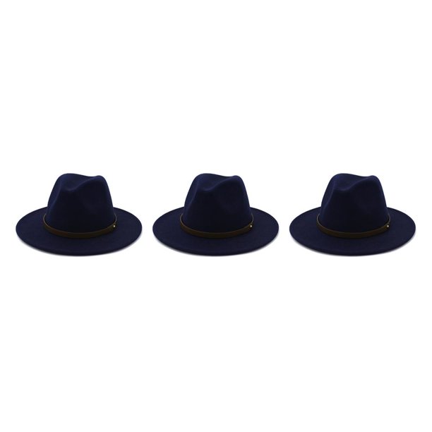 Minnieouse Sombreros con hebilla de cinturón, gorros grandes de invierno sólidos para vestir, gorros de lana cálidos para hombres, vaquero, Type1 NO1