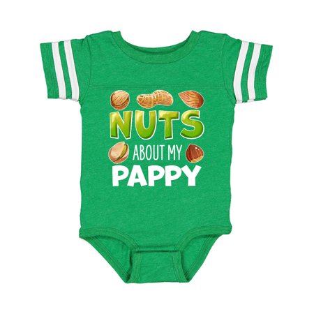 

Inktastic Nuts About My Pappy Peanut Almond Pistachio Gift Baby Boy or Baby Girl Bodysuit