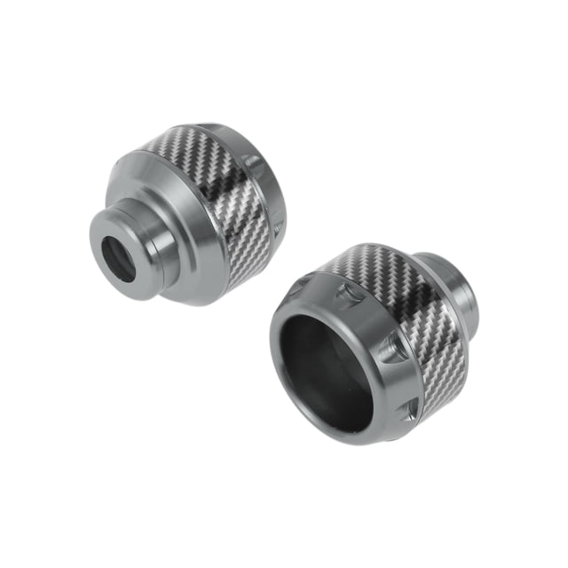14mm Motorcycle Slider Frame Aluminum Alloy Carbon Fiber Wheel Fairing Protection Crash Pad Protector Guard 48mm 46mm Titanium Tone 2 Pcs