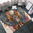 thumbnail image 3 of Shaggy Area Rug, Colorful Owl Tattoo Art Rugs for Living Room Bedroom Non Slip Door Mat Indoor Carpet Machine Washable Nursery Home Decor Floor Mats for Entryway 60x39in, 3 of 5
