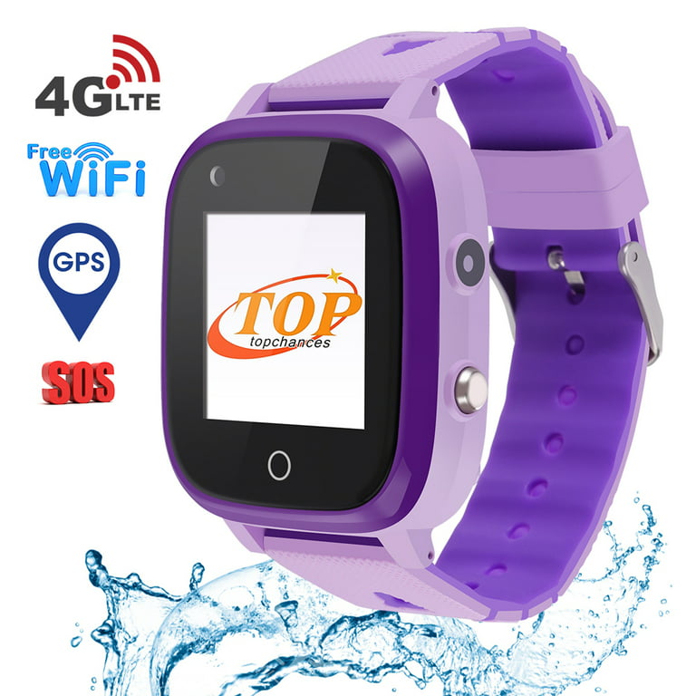  Reloj inteligente para niños, 4G WiFi GPS LBS Tracker SOS  llamada de emergencia videollamada niños smartwatches, IP67 impermeable reloj  de teléfono para niños de 4 a 12 años, compatible con Android/iPhone