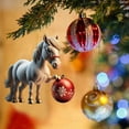 thumbnail image 6 of Holloyiver Christmas Ornaments 2023 Horse Merry Christmas Acrylic Hanging Ornaments Pony Girl Kid Pendant Horse Memorial Collectible Gift Tree Decoration, 6 of 9