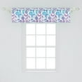 thumbnail image 2 of Ambesonne Vintage Window Valance, Watercolor Flowers Images, 42" x 12", Blue and Violet, 2 of 3