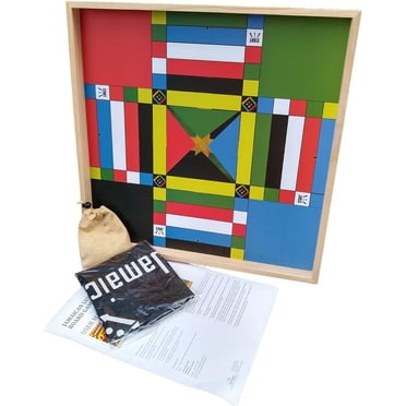 Jamaican Ludo Original Edition | 24in x 24in Board Game | Family Game Night Activity | Fun Easy Multi-Player Entertainment (4 Players, Ages 6 )