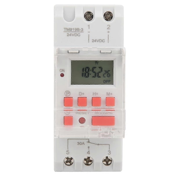 DC 24V 30A Weekly 12/24hrs Timer Switch LCD On Off Control Programmable ...