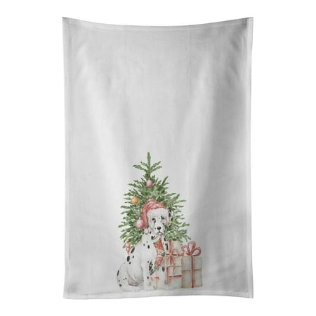 

Dalmatian Christmas Presents and Tree White Kitchen Towel Set of 2 19 in x 28 in
