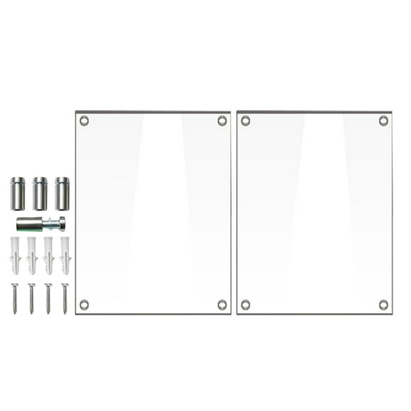 Clear Acrylic Photo Frame Wall Mounting Clear Picture Frame Picture Photo Holder (L)