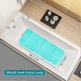 thumbnail image 2 of Anti-Slip Bath Mat, Mildew Resistant, Extra Long, Antibacterial, BPA, Latex Phthalate Free, Machine Washable, Best for Kids, 39x16in Green, 2 of 5