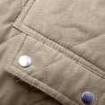 thumbnail image 4 of SnZhen Women's Lightweight Quilted Coats Fashion Jacket Hooded Breasted Long Sleeve Warm Oversized Coat With Pockets Khaki XXL, 4 of 5