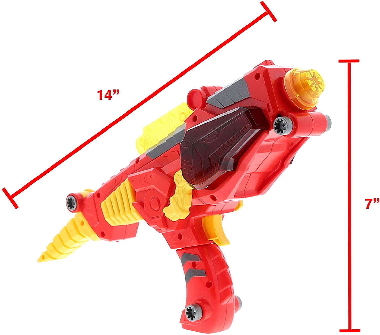 Mozlly Red Dino Gun Space Battle 3 in 1 Tyrannosaurus (13pc Set)
