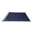 thumbnail image 2 of Ahgly Company Machine Washable Indoor Square Persian Blue Traditional Area Rugs, 4' Square, 2 of 4