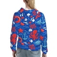 thumbnail image 7 of Wukai Nautical Animals Print Womens Hoodies Fleece Sweatshirts Long Sleeve Sweaters Pullover Fall Outfits Winter Clothes-XX-Large, 7 of 7
