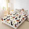 thumbnail image 2 of Manfei Cartoon Halloween Fitted Sheet Full,Pink Pastel Bat Bed Set,3pcs,1 Fitted Sheet and 2 Pillowcases, 2 of 6