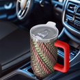thumbnail image 6 of Red and Green Christmas Striped Pattern Tumbler with Handle and Lid,40oz Double Wall Vacuum Insulated Tumbler,Cups Gift for Women and Men, 6 of 7