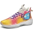 thumbnail image 2 of Bolognifi Unisex Fluorescent Basketball Shoes Sneakers Super Light High Top Graffiti Style Combat Basketball Boots, 2 of 7