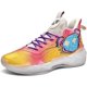 thumbnail image 2 of BINQER Zapatillas de baloncesto fluorescentes unisex, zapatillas de deporte superligeras de caña alta, botas de baloncesto de combate estilo grafiti, 2 of 7
