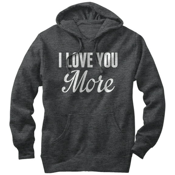 Men's Lost Gods I Love You More  Pull Over Hoodie Charcoal Heather Medium
