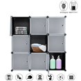 thumbnail image 2 of 9-Cube Shelves Cube Storage Organizer with Doors DIY Plastic Modular Bookshelf Storage Shelving for Bedroom  Living Room, 2 of 8