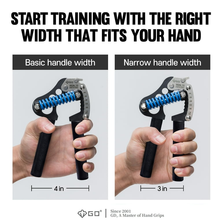 GD IRON GRIP 70(P) Adjustable Hand Grip, 44~154lbs Grip Trainer