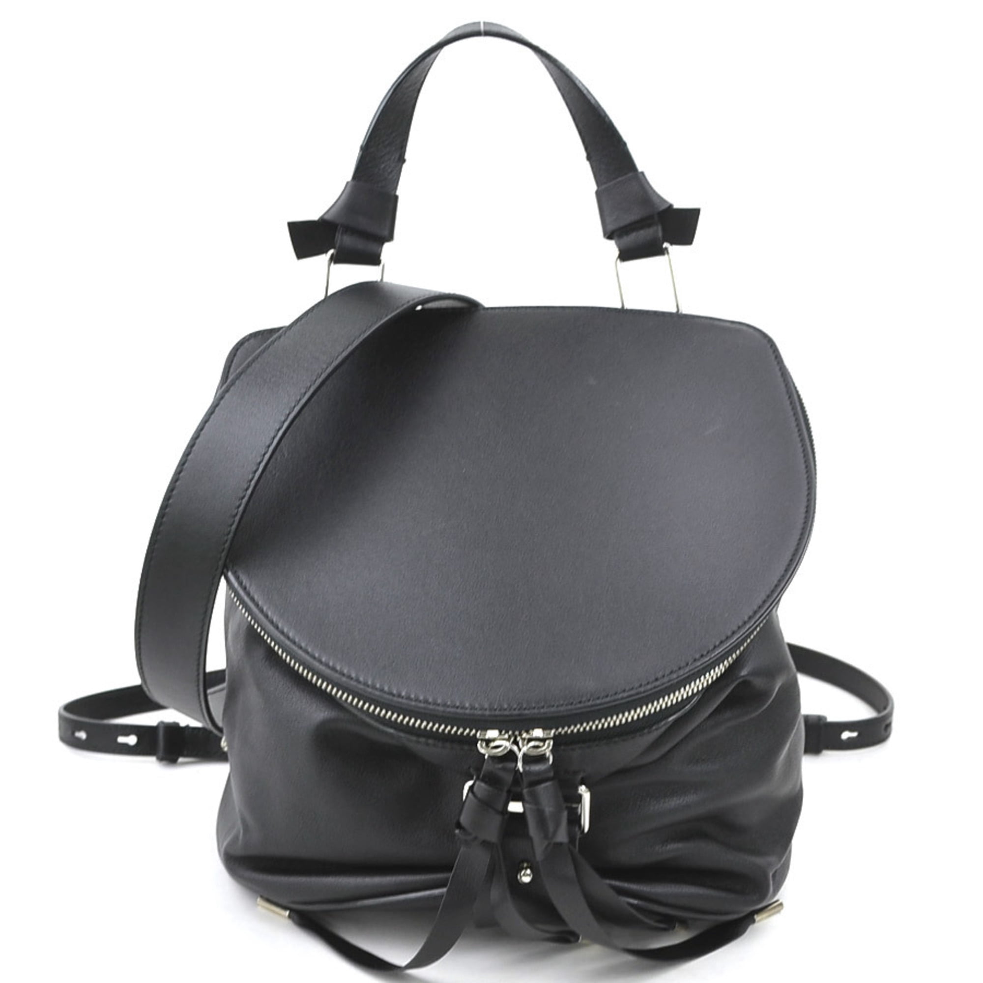 Bally Harryet SM backpack In Prune BALLY Shearling-trimmed leather backpack | NET-A-PORTER main image 2
