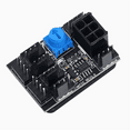 thumbnail image 1 of 3X 3-Pin 4-Pin Fan Adapter PWM PC Case Cooling Fan Hub 8-Way Splitter 12V Speed Controller with 6-Pin Power Port, 1 of 7