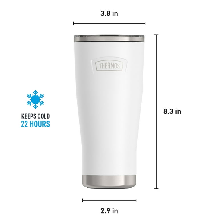 Thermos Stainless Steel Tumbler, w/ Slide Lock Lid, White, 24 oz