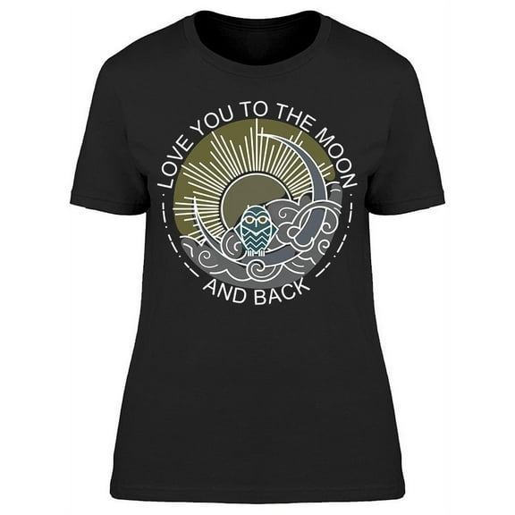 Love You To The Moon Owl T-Shirt Women -Image by Shutterstock, Female XX-Large