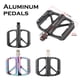 thumbnail image 5 of Sonducket 1 par de pedales de bicicleta, plataforma plana de bicicleta de peso ligero exquisito, tablero de alimentación de eje DU, clavos de fijación, Ciclismo Negro RX1Black (DU doble) Sonducket OD024543-01, 5 of 6