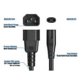 thumbnail image 4 of Cable Leader 2ft IEC320 C14 to C7 Extension Power Cord 18AWG, Black, 4 of 5