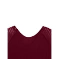 thumbnail image 5 of DYMADE Women Basic Casual Short Sleeve Tops Summer Pullover Crewneck Splice T-Shirts, 5 of 7