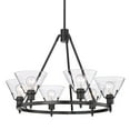 thumbnail image 1 of Orwell 6-Light Chandelier in Matte Black and Clear Glass, 1 of 4