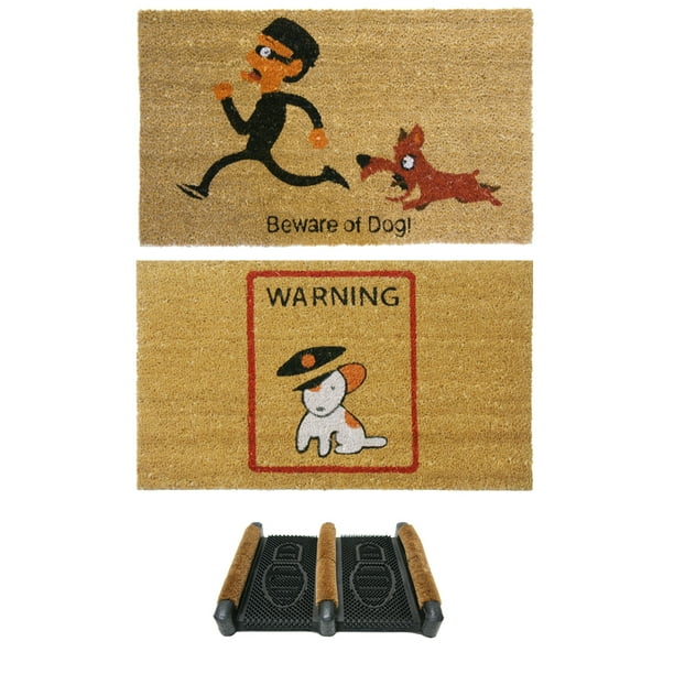 Entryways Coir Doormat W Backing 18 X 47 Natural Coir And Black Walmart Com Walmart Com